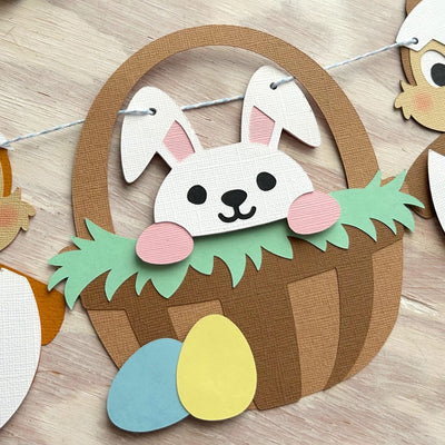Easter Basket Bunny Banner with Encore Cardstock
