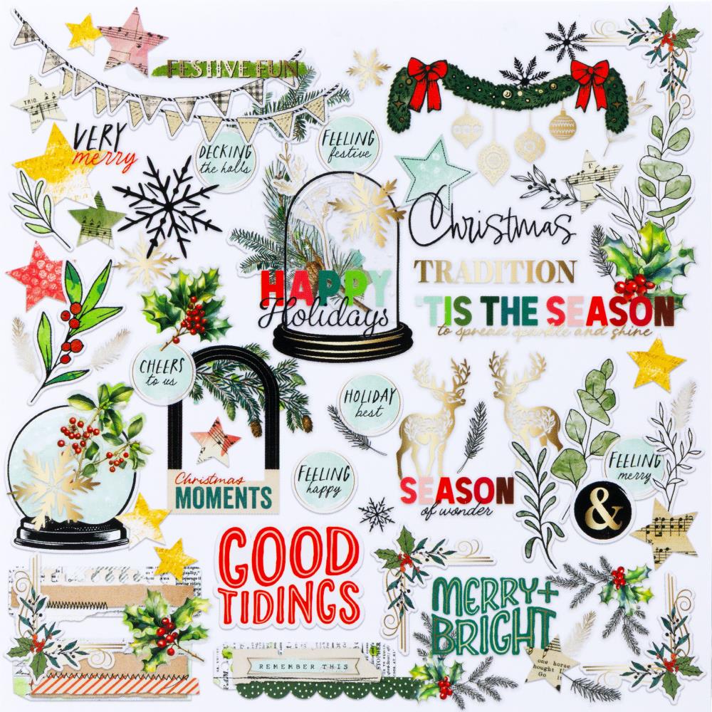 MISTLETOE AND MEMORIES FOILED DIE-CUTS - Ephemera - 49 And Market
