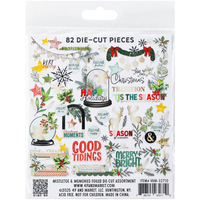 MISTLETOE AND MEMORIES FOILED DIE-CUTS - Ephemera - 49 And Market