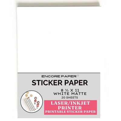 WHITE MATTE PRINTABLE STICKER PAPER&nbsp;