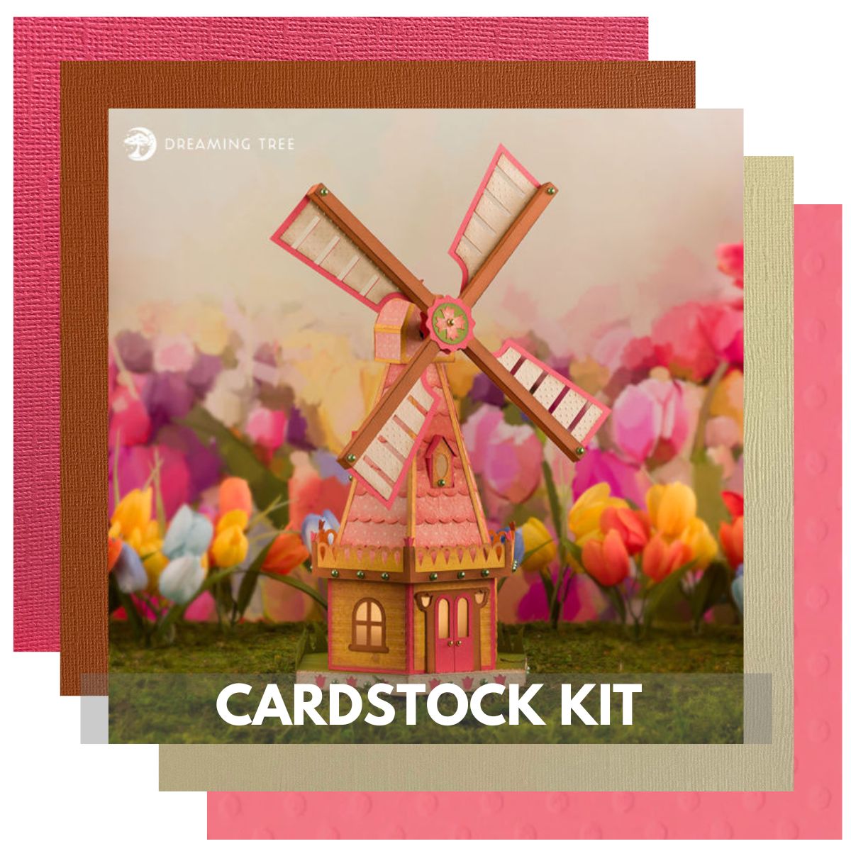 Dimensional Paper Windmill Cardstock Kit Project