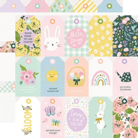 (Side A - Spring and Easter tags, Side B - blank Spring and Easter tags)