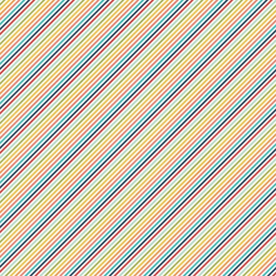 Side B - stripes in rainbow colors on white background