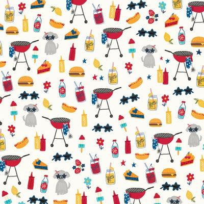 RED, WHITE & BBQ - 12x12 Double-Sided Patterned Paper - Simple Stories