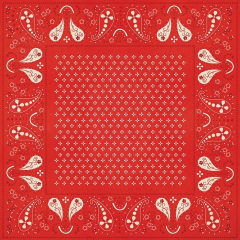 Side A - red cowboy bandana