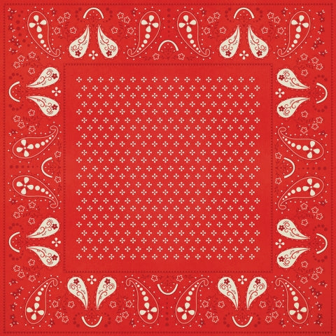 Side A - red cowboy bandana