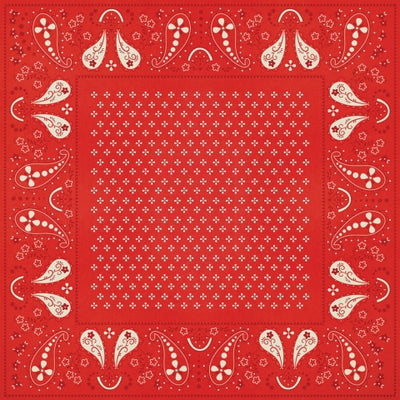 Side A - red cowboy bandana