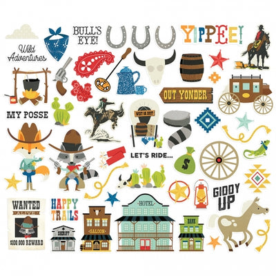 Howdy! Bits & Pieces Die Cut Cardstock Pack. Pack includes 52 different die-cut shapes ready to embellish any project. 