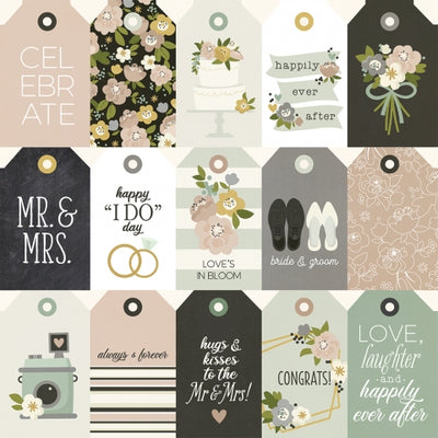 HAPPILY EVER AFTER TAGS - 12x12 Double-Sided Patterned Paper - Simple Stories