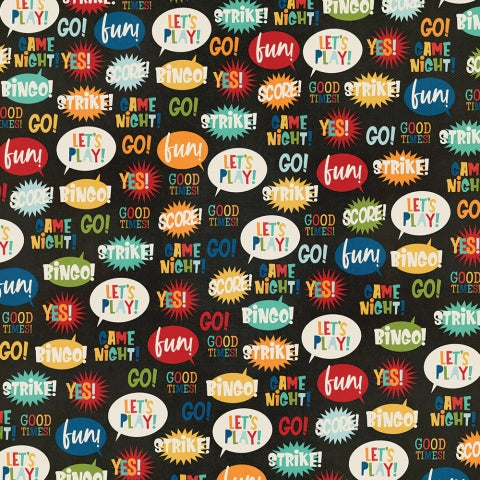 GAME NIGHT - 12x12 Double-Sided Patterned Paper - Simple Stories