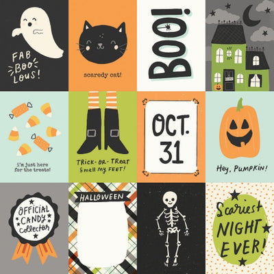 SPOOKY NIGHTS 3x4 JOURNAL ELEMENTS - 12x12 Double-Sided Patterned Paper - Simple Stories