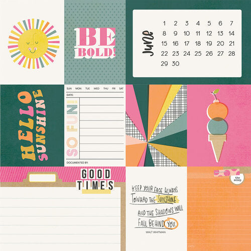 JUNE - 12x12 Double-Sided Patterned Paper - Simple Stories