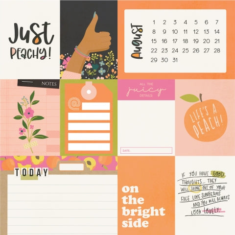 AUGUST - 12x12 Double-Sided Patterned Paper - Simple Stories