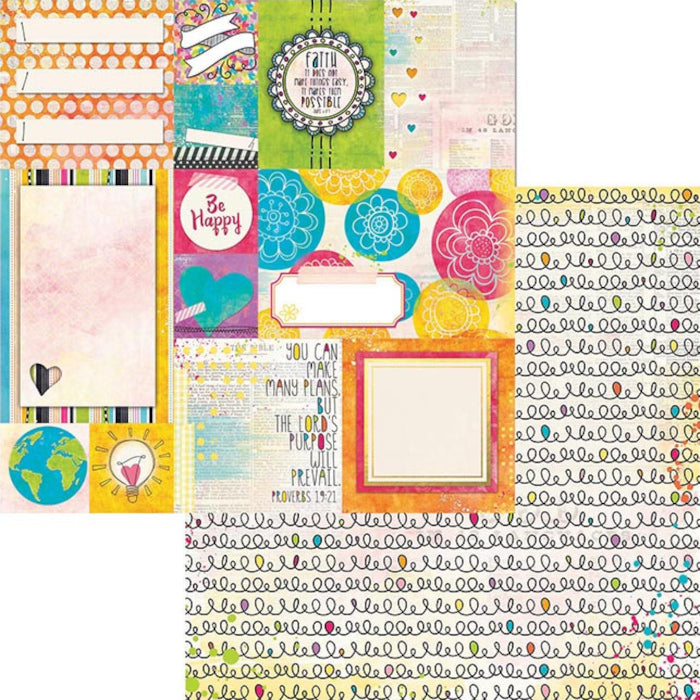 12x12 double-sided patterned paper with Worship theme from BoBunny