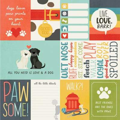 PET SHOPPE DOG ELEMENTS 2 - 12x12 Double-Sided Patterned Paper - Simple Stories