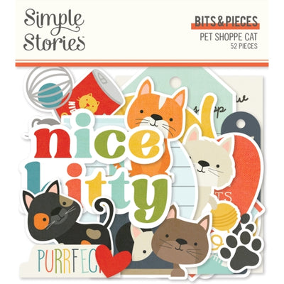 Pet Shoppe Cat - Bits & Pieces Die Cut Cardstock Pack includes 52 die-cut shapes ready to embellish any project. 