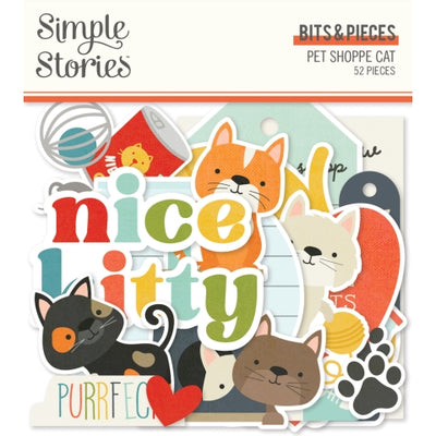 Pet Shoppe Cat - Bits & Pieces Die Cut Cardstock Pack includes 52 die-cut shapes ready to embellish any project. 