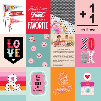 HEART EYES 3X4 ELEMENTS - 12x12 Double-Sided Patterned Paper - Simple Stories