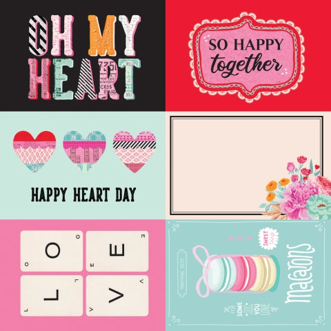 HEART EYES 4X6 ELEMENTS - 12x12 Double-Sided Patterned Paper - Simple Stories