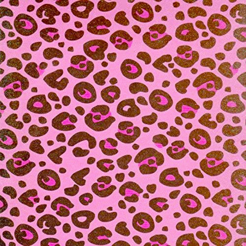 Pink Leopard Glitter Paper - 12x12 glitter cardstock from Recollections
