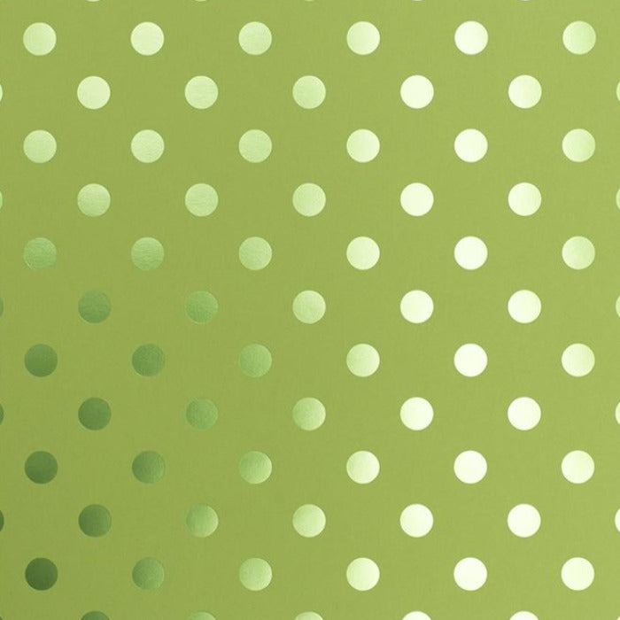 EASTER GRASS FOIL DOT - 12x12 tone-on-tone specialty cardstock from Bazzill Trends