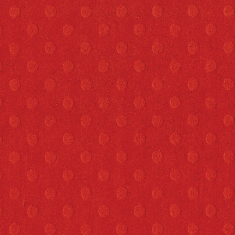 Light Red Dotted Swiss Cardstock - 12x12 inch - embossed, geometric design - Bazzill Basics