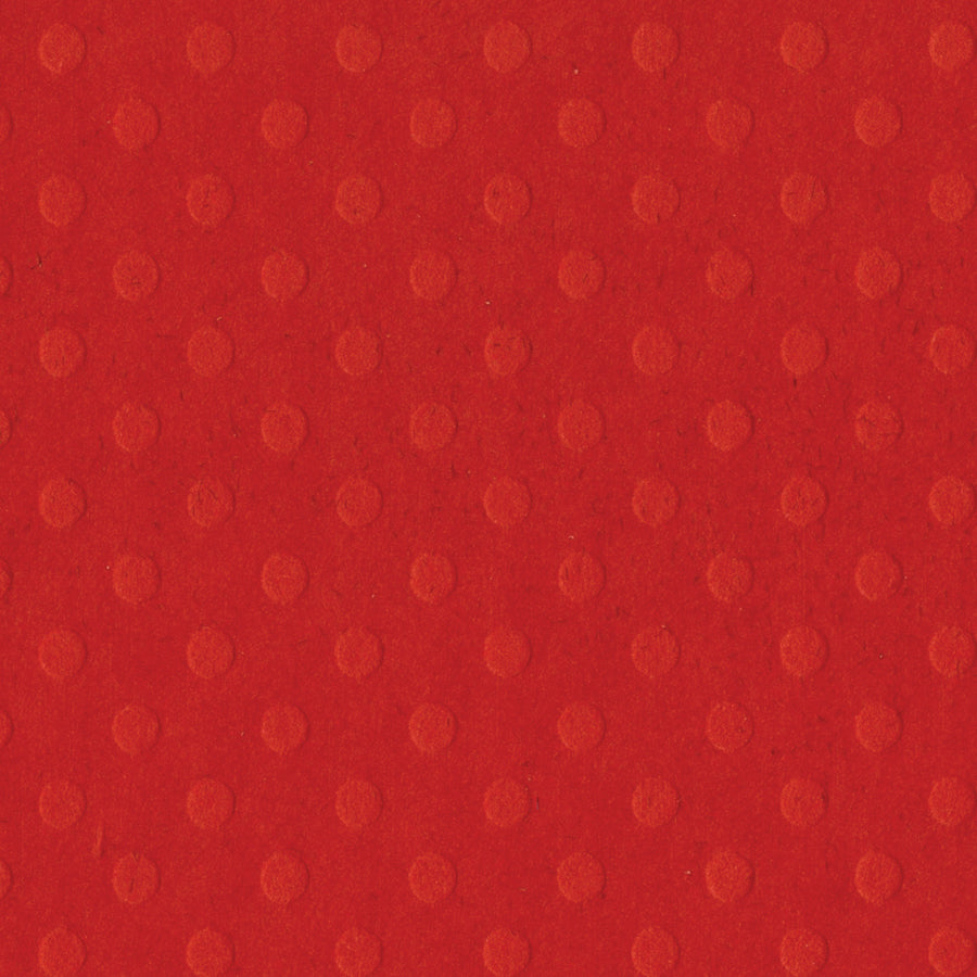 Light Red Dotted Swiss Cardstock - 12x12 inch - embossed, geometric design - Bazzill Basics