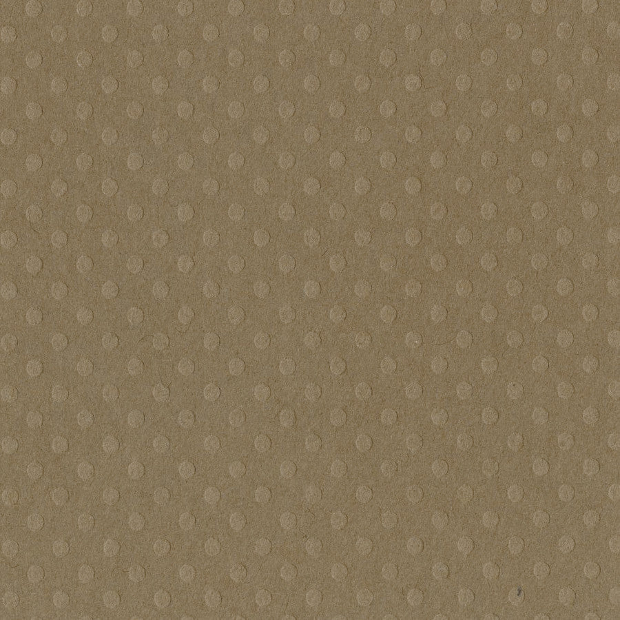 MUD PUDDLE taupe Dotted Swiss 12x12 cardstock with embossed geometric pattern - Bazzill Basics Paper