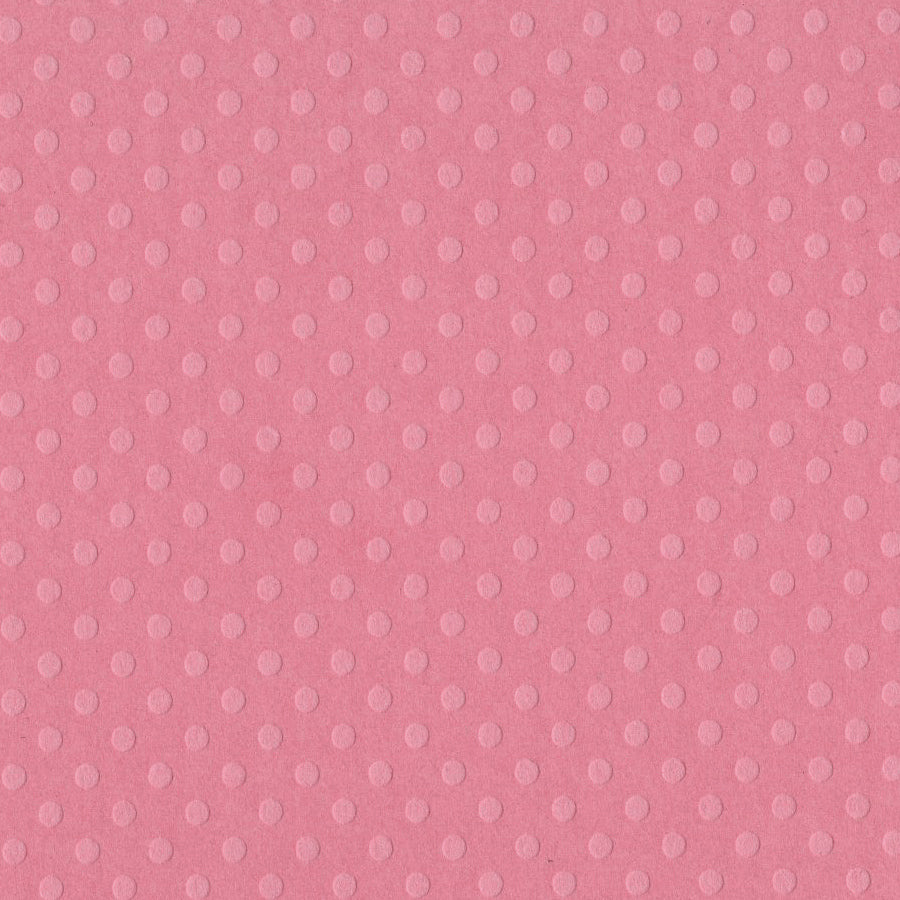 SLIPPER pink Dotted Swiss cardstock from Bazzill - 12x12 inch with embossed dot geometric pattern