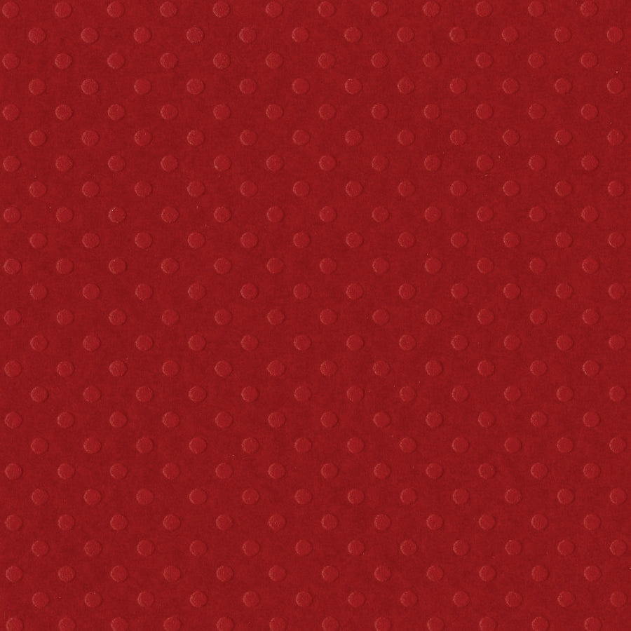 PHOENIX dark red Dotted Swiss 12x12 cardstock - geometric embossed patter - Bazzill Premium Paper
