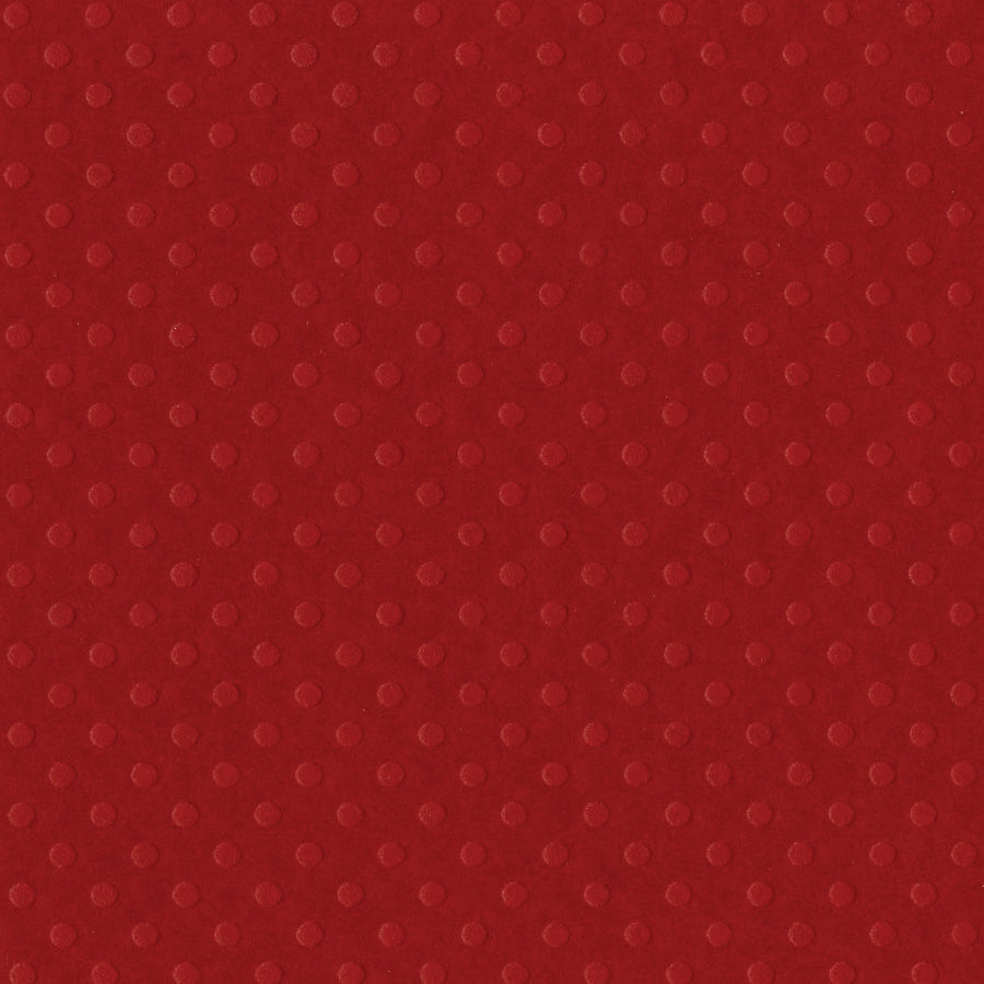 PHOENIX dark red Dotted Swiss 12x12 cardstock - geometric embossed patter - Bazzill Premium Paper