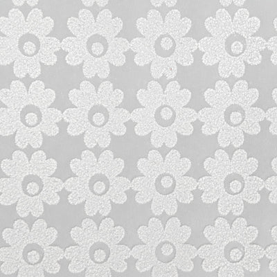 Close-up of flocked daisies on 12x12 white vellum sheet - Bazzill