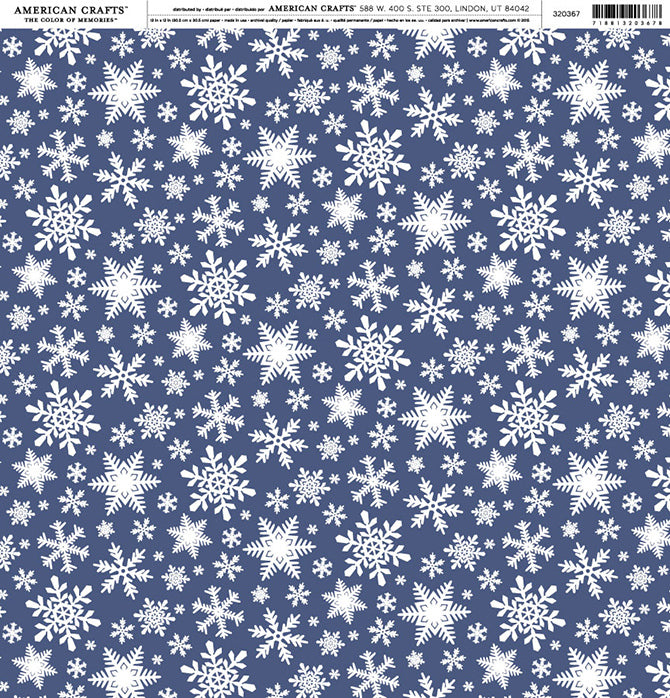 Multi-Colored (white snowflakes on navy blue background)
