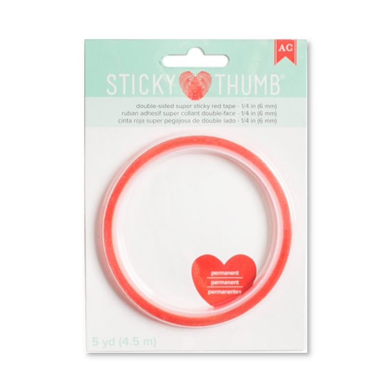 Sticky Thumb - Double-sided, Super Sticky Red Tape - 1/4 in_340263