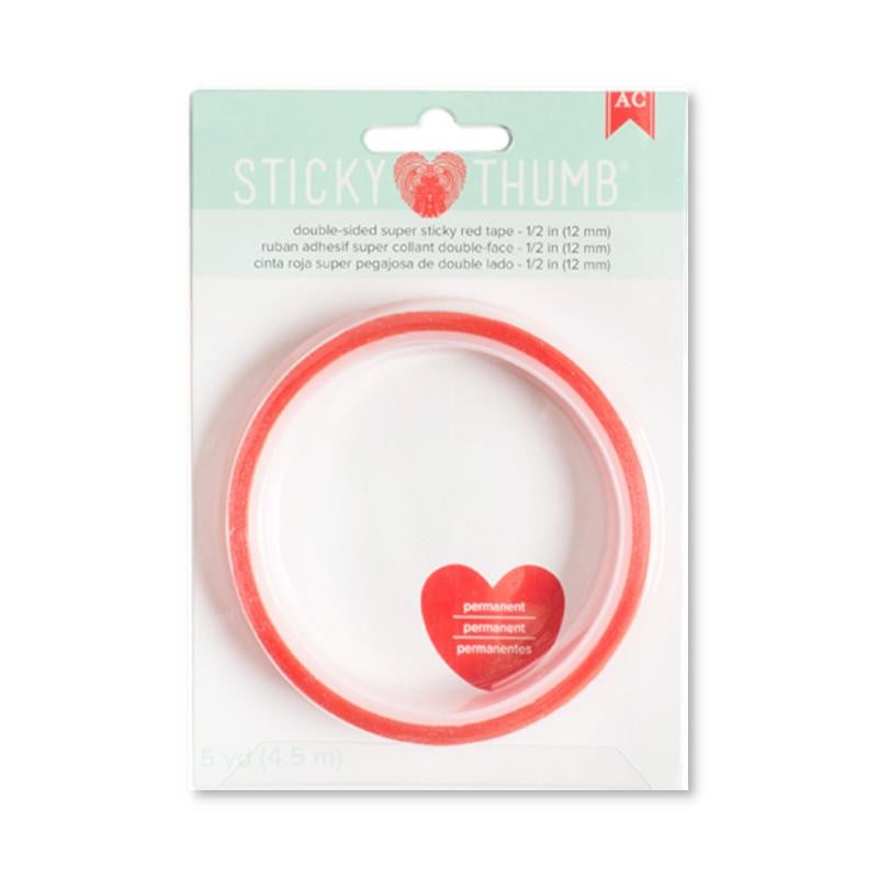  Sticky Thumb - Double-sided, Super Sticky Red Tape - 1/2 in - 340264
