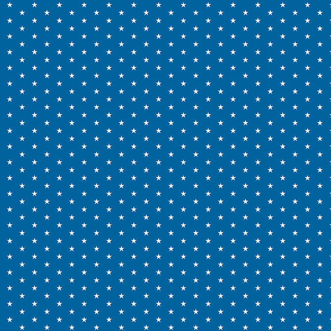 12x12 patterned paper with rows of white stars on navy blue background - American Crafts