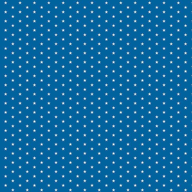 12x12 patterned paper with rows of white stars on navy blue background - American Crafts