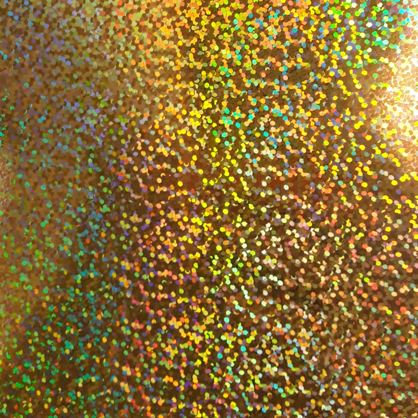 Close-up of Gold Sparkles Holographic Foil from American Crafts