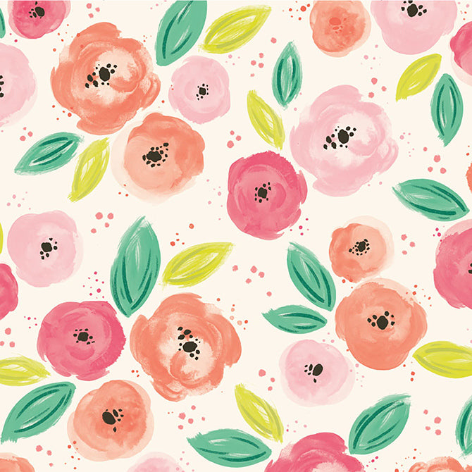 Flowered Paper Floral Patterned Paper With All My Love Card By Botanica Paper Co.