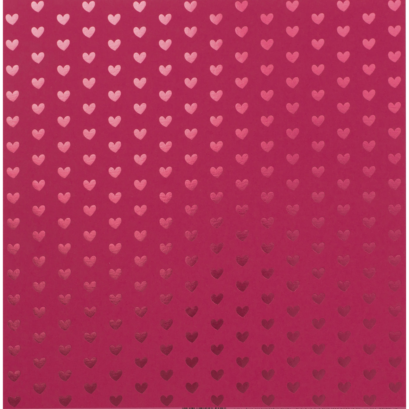 Taffy Foil Hearts - 12x12 Specialty cardstock. Rows of pink foil hearts on taffy pink cardstock.