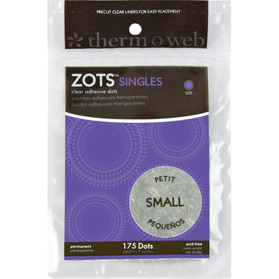ZOTS-Clear adhesive dots for scrapbooking and other crafts.