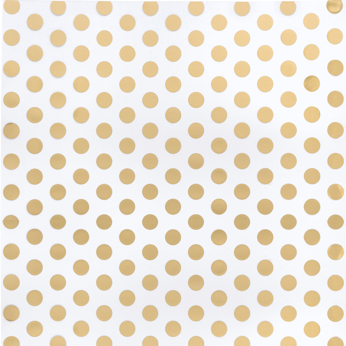 Gold foil polka dots on clear 12x12  acetate sheet from American Crafts