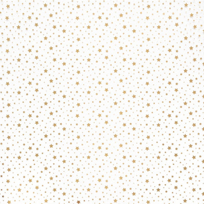 Gold foil stars on 12x12 clear acetate sheet - American Crafts