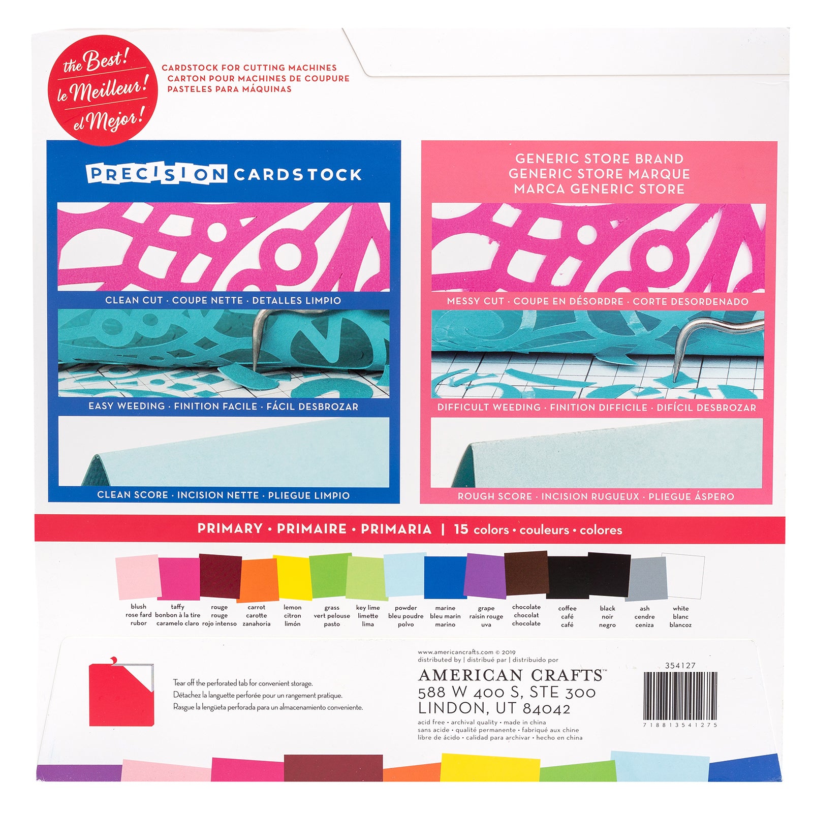 PRIMARY Precision Cardstock Variety Pack - 15 Colors – The 12x12 ...