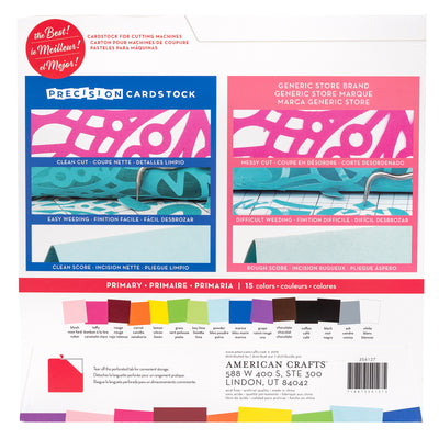 Primary Colors Variety Pack by Precision Cardstock is designed for clean cutting, scoring and folding