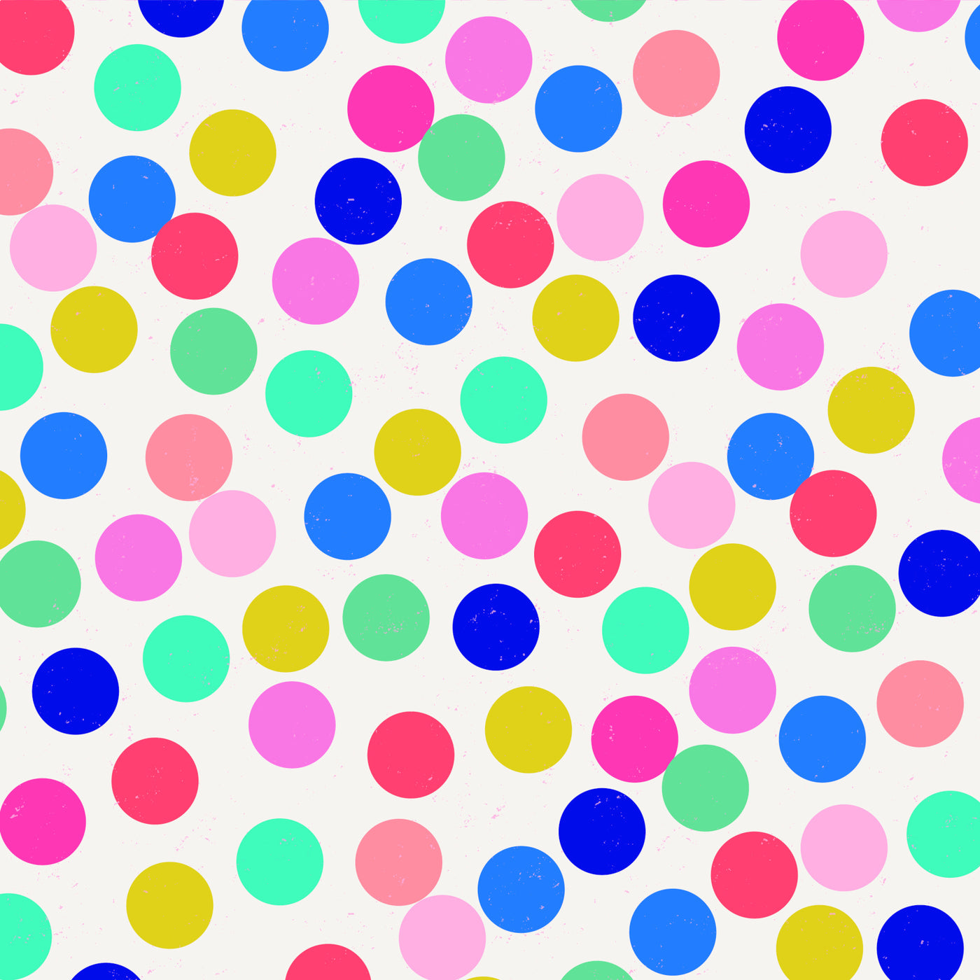 1212 patterned cardstock with bright, multi-colored circles on white background - American Crafts