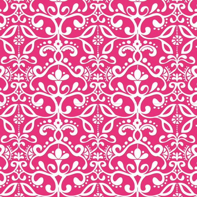 12x12 patterned paper with white damask pattern on pink background - American Crafts