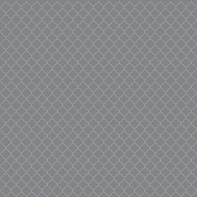 12x12 patterned paper with white on gray quatrefoil design by American Crafts