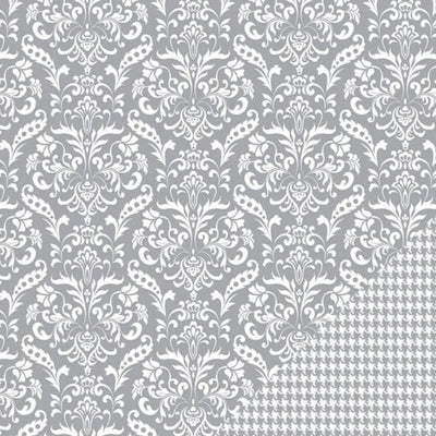 GRAY Damask 12x12 Cardstock from American Crafts