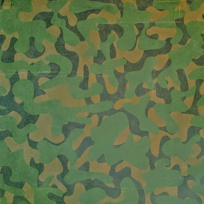Multi-Colored (Side A - distressed camouflage in multiple shades of  green, Side B - distressed brown woodgrain) Printed on two sides. Smooth surface. Acid & lignin free